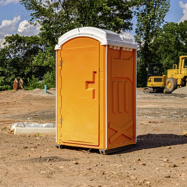 can i customize the exterior of the porta potties with my event logo or branding in Oxford Junction